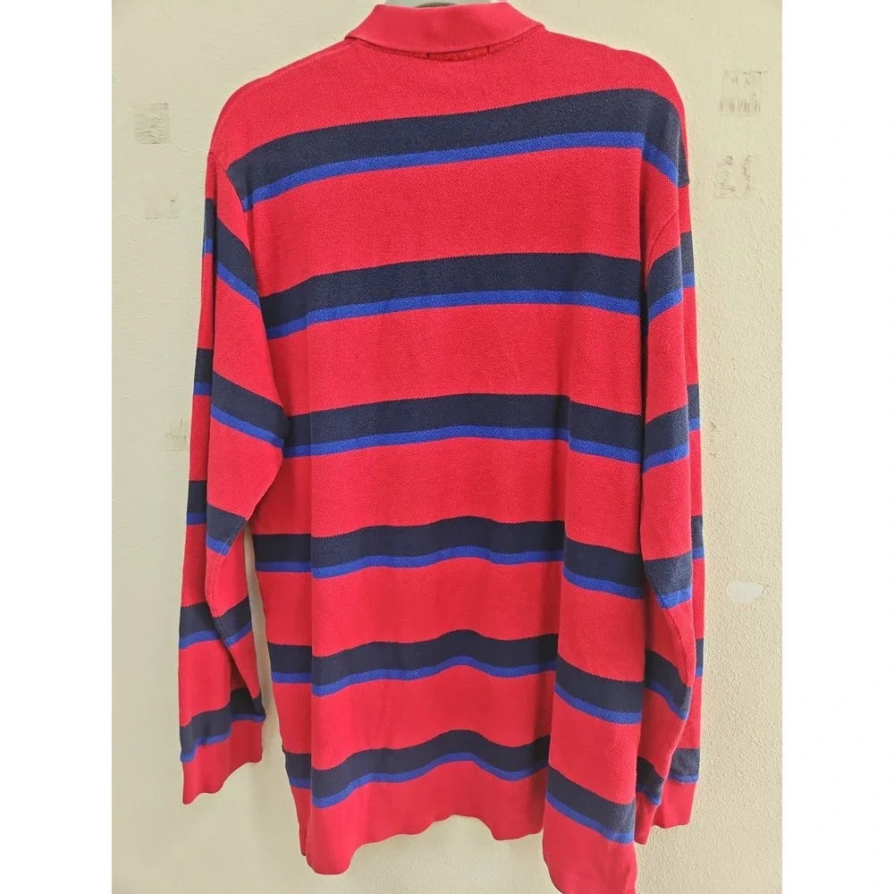 Vintage Polo Ralph Lauren Long Sleeve Shirt Rugby Striped Men Sz Xl